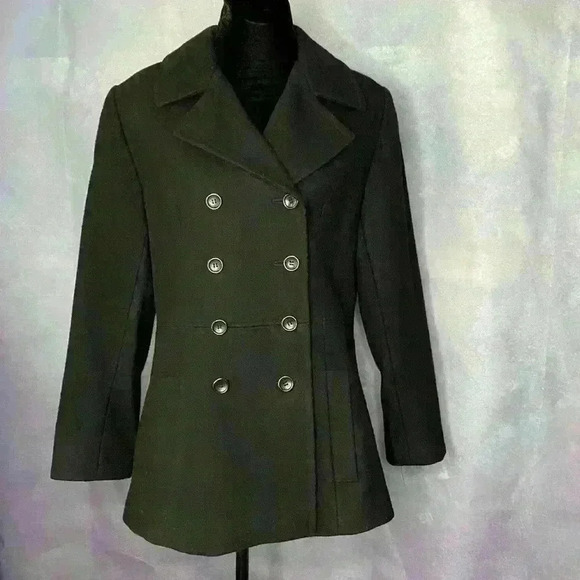 Jason Kole Black Wool Peacoat - Picture 3 of 9